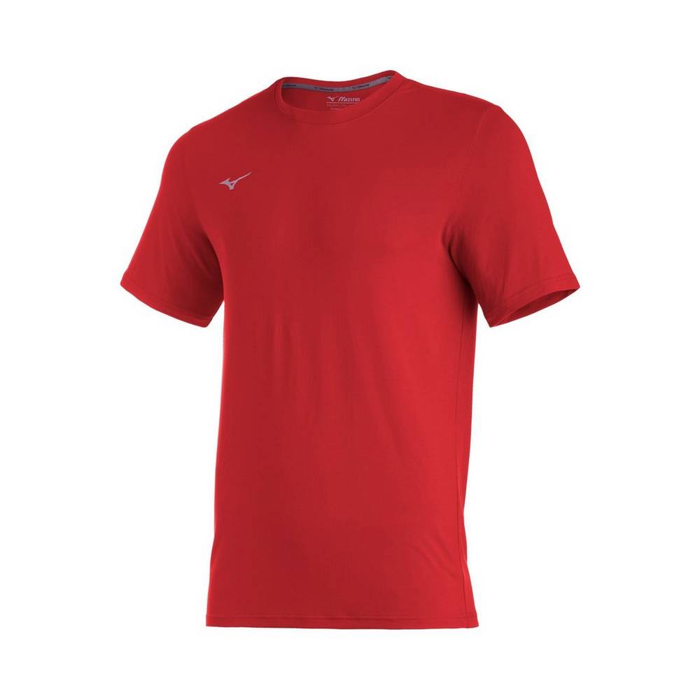 Panske Tričko Mizuno Comp Diamond Short Sleeve Crew Baseball Červené Vypredaj TKJO97618